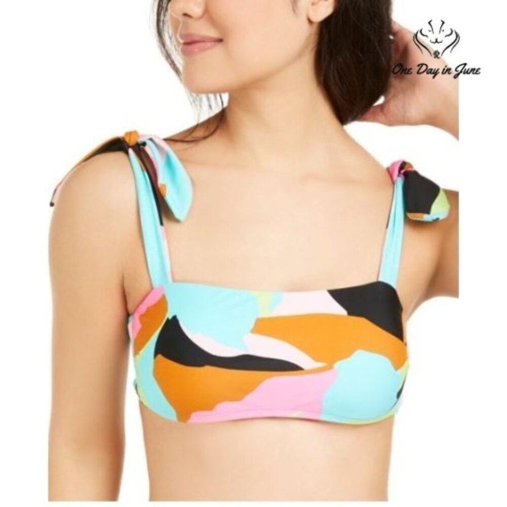Hula Honey Floral Camo Bikini Top Size L